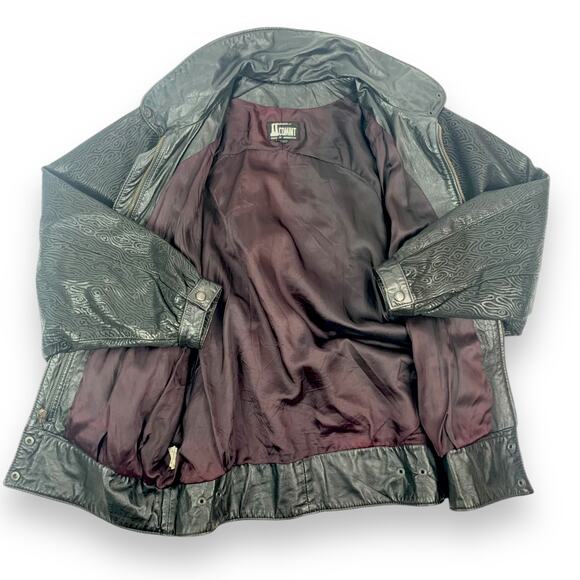 ❌SOLD❌ 1980's black leather batwing jacket by COMINT ARGENTINA - Picture 9 of 14